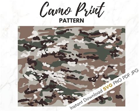 Camo Print Pattern Camouflage SVG Military Patterns Hunting | Etsy