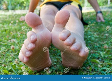 Barefoot child stock photo. Image of outdoors, caucasian - 49333824