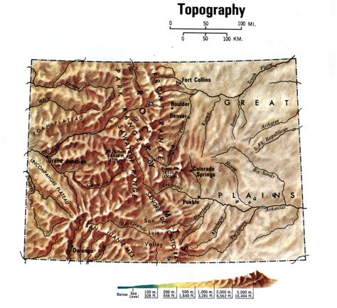 Topo Map Of Colorado - Goimages Buy