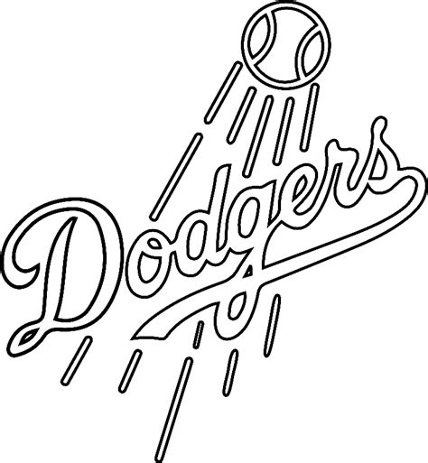 Los Angeles Dodgers Logo Coloring Page - Free Printable Coloring Pages