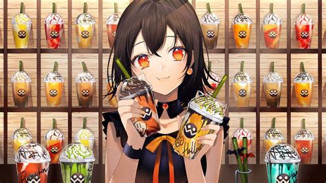 Cute Anime Girl Drinking Coffee Wallpapers - Wallpaper Cave