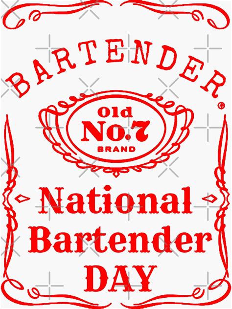 "national bartender day - Bartender - female - male - National day" Sticker for Sale by Rendomly ...