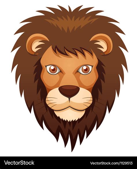 Lion face Royalty Free Vector Image - VectorStock