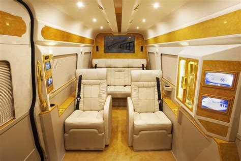 Meet Grazia, a lavish custom Mercedes Sprinter van that comes with 24k gold-plated hardware and ...