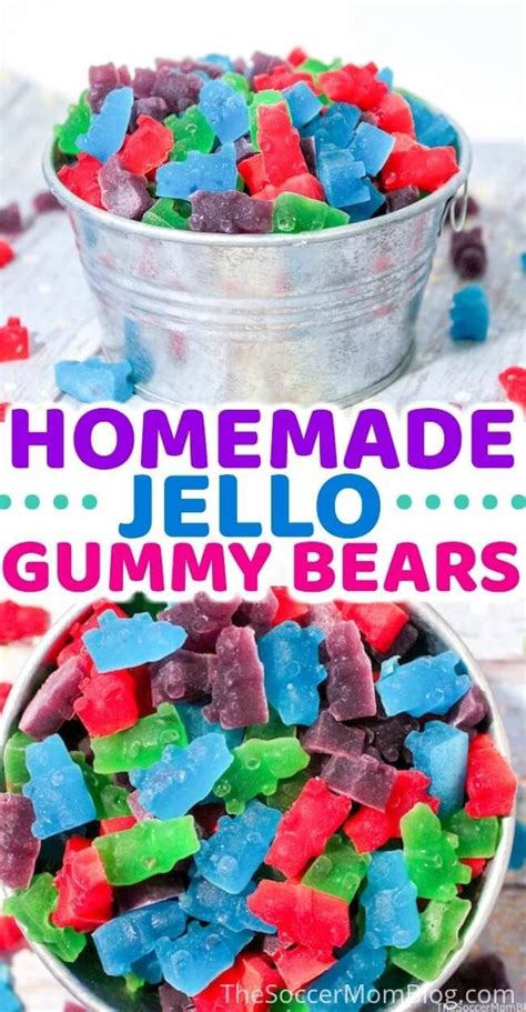 JELLO GUMMY BEARS | Homemade gummies, Homemade jello, Gummies recipe