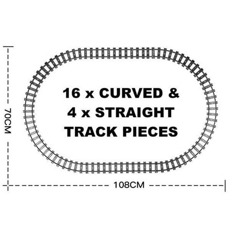 LEGO Train Track 20 Piece Oval Of Rails For Power Functions Or Powered Up Sets