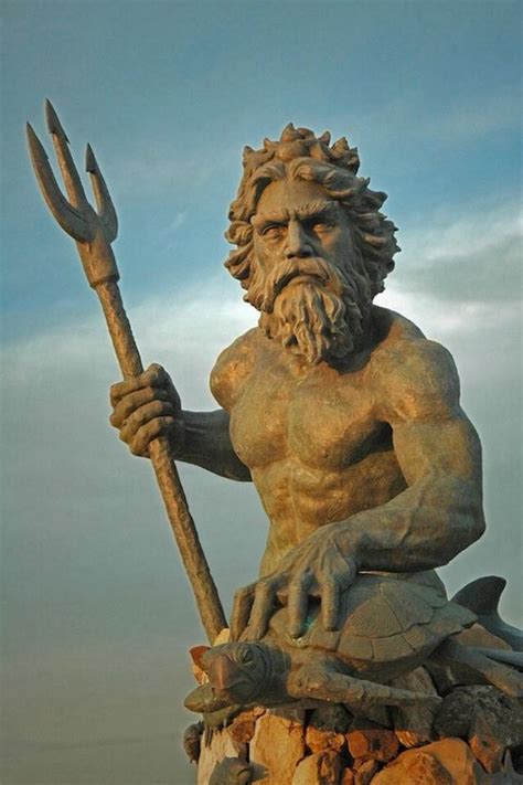 Poseidon God Statue