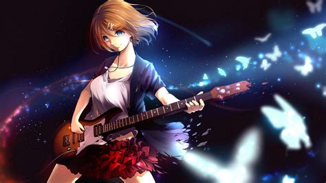 30++ Anime Girl With Electric Guitar Wallpaper - Anime Top Wallpaper