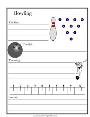 Bowling Worksheet - Homeschool Helper Online