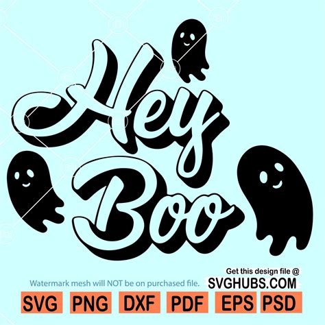 Hey Boo SVG, Halloween SVG, Ghost SVG, Ghost shirt svg, Trick or Treat svg