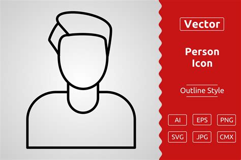 Vector Person Outline Icon Design Graphic by Muhammad Atiq · Creative Fabrica