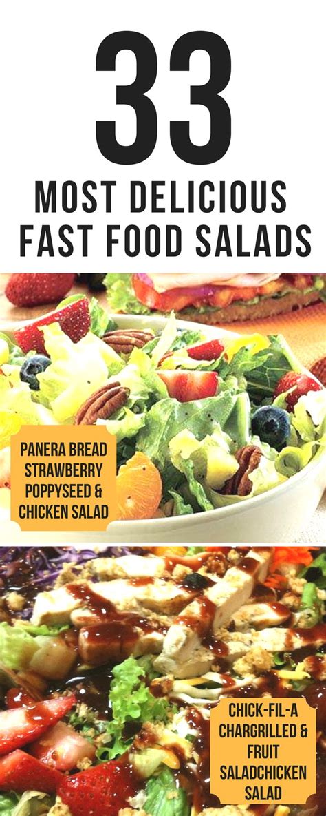 The Best Fast Food Salads | Healthy fast food restaurants, Fast food salads, Food