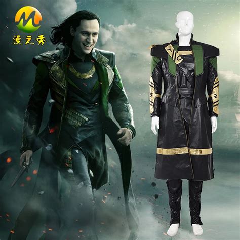 Avengers Age of Ultron Loki PU Leather Costume Adult Halloween Cosplay Loki Costumes Halloween ...