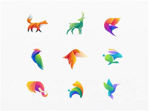 Animal Colorful Logos | Logo color inspiration, Colorful logo design ...