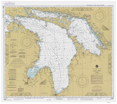 Lake Huron 1984 - Old Map Nautical Chart Reprint LS5 - OLD MAPS