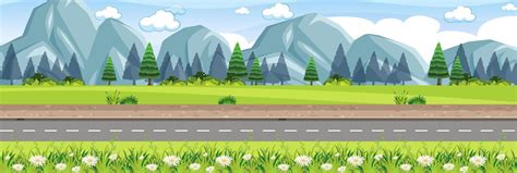 Rural nature road scene 1928973 Vector Art at Vecteezy