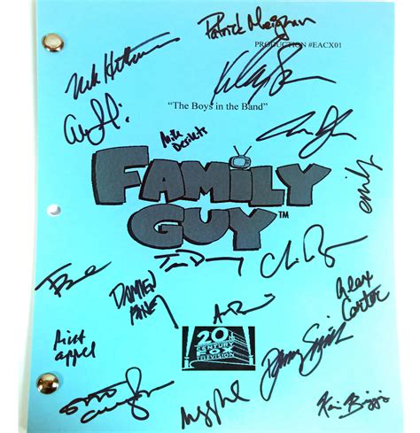 Charitybuzz: Signed Family Guy Script from Season 15, Episode 1: "The ...