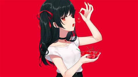 30 Red Anime Girl Wallpapers - Wallpaperboat