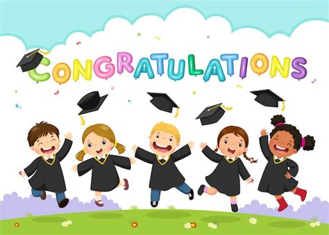 Premium Vector | Happy graduation day. illustration of students celebrating graduation