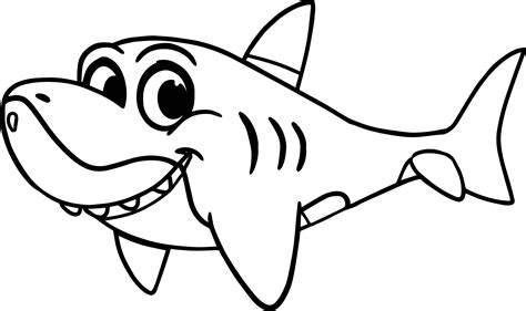 Desenho Baby Shark Para Colorir