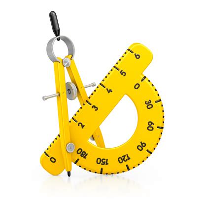 Drawing Compass And Protractor Stock Photo - Download Image Now - iStock