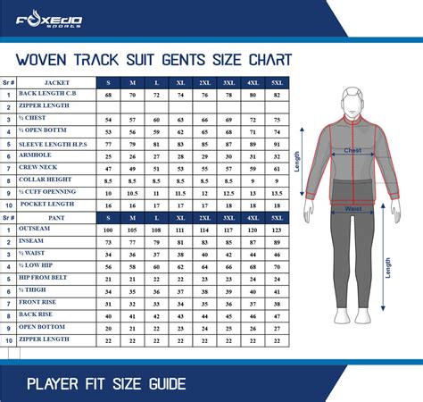 Perfect Fit Size Chart and Patterns by Foxedo Sports