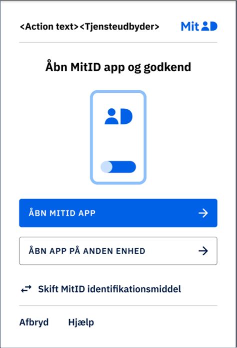 Godkend med samme telefon eller tablet, som MitID app er på - MitID