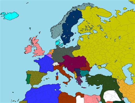 Map Of Europe Before World War 1