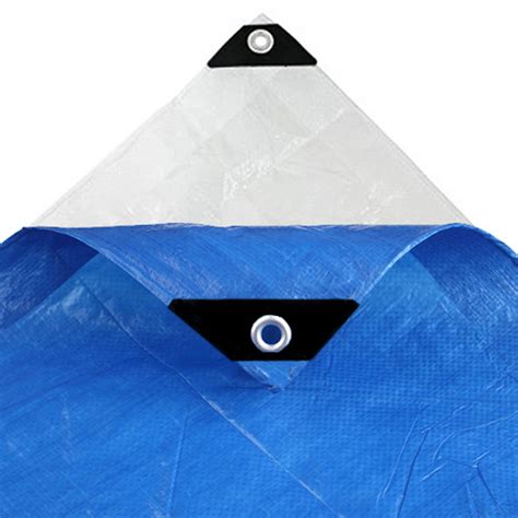 WHITE & BLUE STANDARD 110GSM WATERPROOF TARPAULINS WITH EYELETS VARIOUS SIZES | eBay