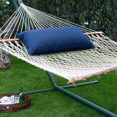 Island Bay 13 ft. XL Rope Double Hammock with Metal Stand & Pillow | Outdoor hammock, Indoor ...