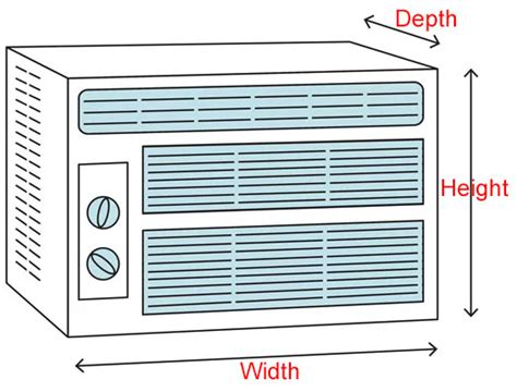 Window AC Dimensions: Width, Height & Depth - PICKHVAC