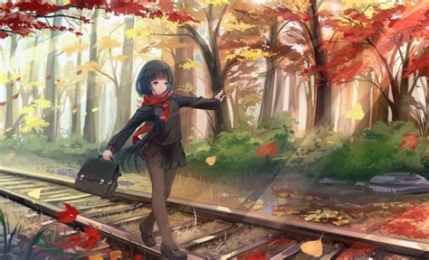 Autumn Anime Girl Wallpapers - Wallpaper Cave