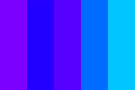 shades of bright blue and also purple Color Palette