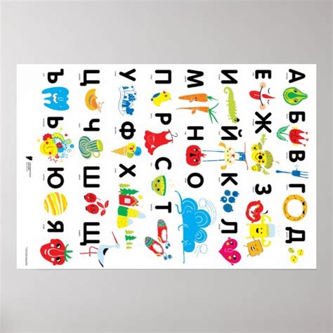 Bulgarian Alphabet Poster | Zazzle.com