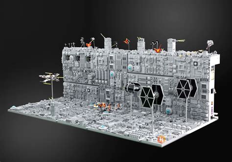 Super Detailed and Huge LEGO Diorama of The STAR WARS Death Star Trench Run Stays on Target ...