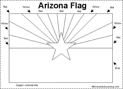 Arizona Flag Printout - EnchantedLearning.com