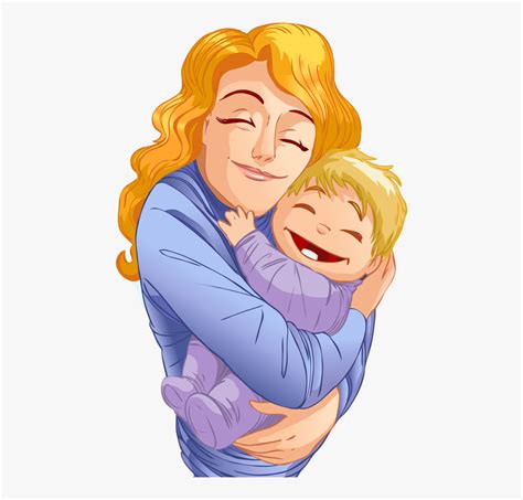 Parent Hugging Child Clipart Image