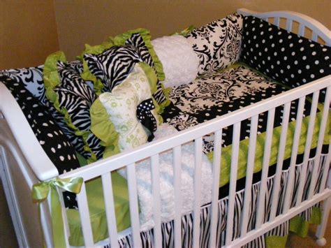 Beautiful Baby Bedding Lime Green Hot Pink Damask Polka Dot - Etsy