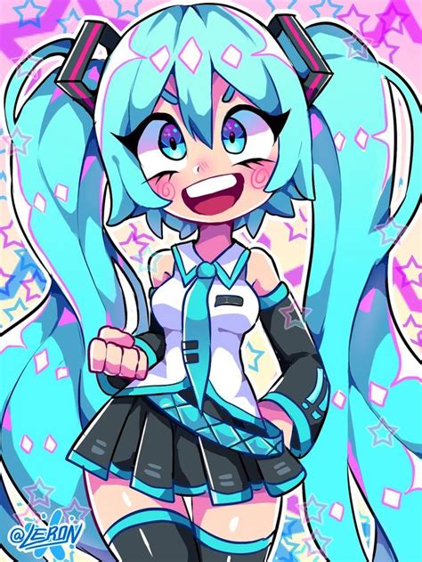 Miku~ by LER0NNIE | Cartoon tekeningen, Schetsboek tekeningen, Schets ideeën