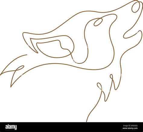 Wolf line art logo design illustration Stock Vector Image & Art - Alamy