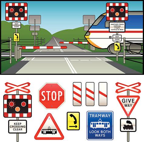 Train Crossing Illustrations, Royalty-Free Vector Graphics & Clip Art - iStock