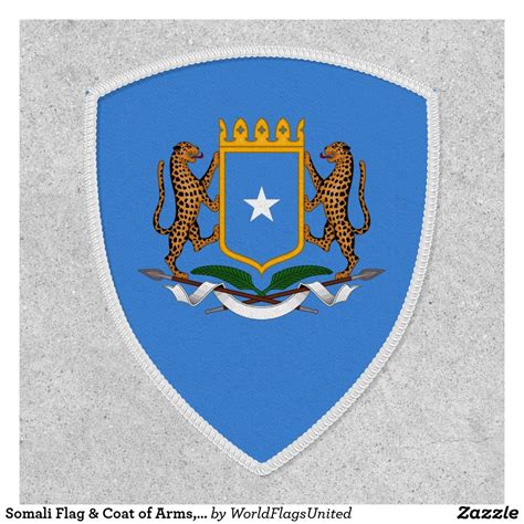 Somali Flag & Coat of Arms, Flag of Somalia Patch | Zazzle | Somali flag, Somalia flag, Coat of arms