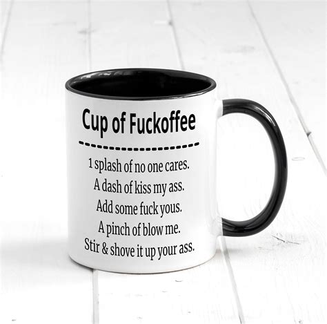 Cup of Fuckoffee... Funny Coffee Mug Funny and Rude Gift