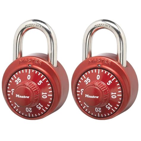 Master Lock 2-Pack 1.875-in Aluminum Combination Padlock in the ...