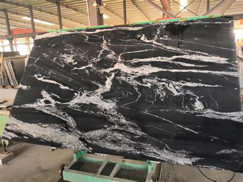 Granite Slabs | Stone Slabs - Cosmos Black Granite Slabs Black Polished Granite Slabs