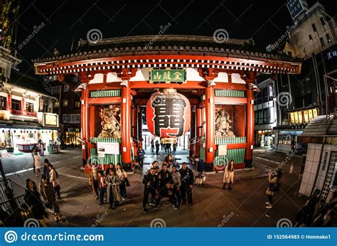 Night Kaminarimon editorial stock photo. Image of outdoor - 152564983