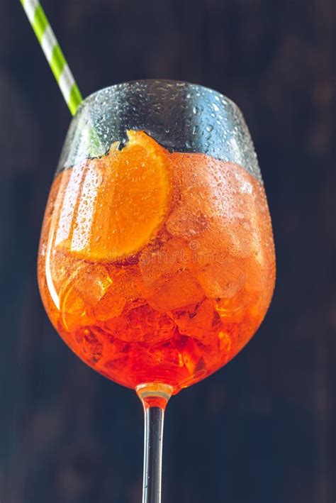 Glass of Aperol Spritz Cocktail Stock Photo - Image of classic, cold: 124959932