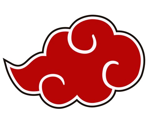 Akatsuki emblem, Naruto anime. Naruto red cloud art isolated symbol logo vector illustration ...