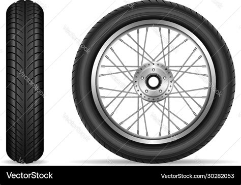 Motorcycle wheels set Royalty Free Vector Image