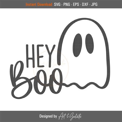 Hey Boo SVG, Halloween SVG, Ghost Shirt SVG, Halloween Door Sign Svg ...